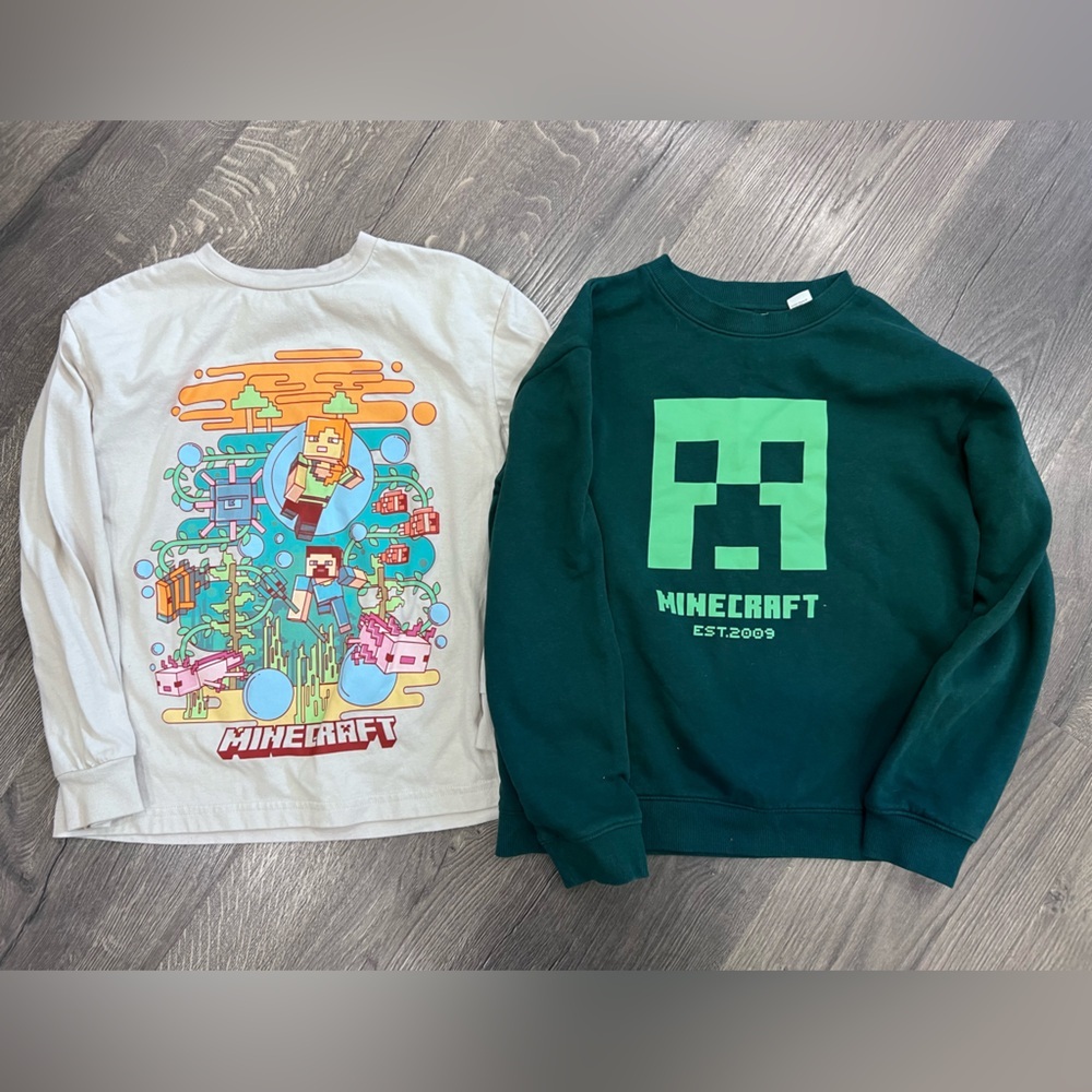 GAP & H&M Kids Minecraft Sweatshirts - Size 8